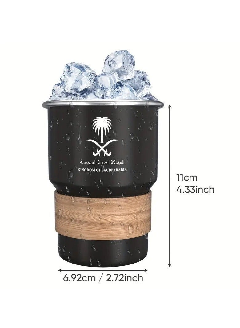 عربست قهوة سعودية، كوب قهوة من الفولاذ المقاوم للصدأ 304 سعة 500 مل - تصميم شعار سعودي، كوب سفر محمول للمشروبات الساخنة والباردة، يتضمن ماصة وغطاء مقاوم للتسرب والحرارة - مثالي للاستخدام في المنزل والمكتب والاستخدام الخارجي - Image 3